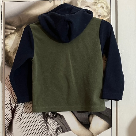 George Navy and Olive Kids Hooded Colorblock Pullover - Picture 3 of 3